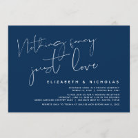 Minimalisme Bleu Nuit, Mariage Fuite de Noces