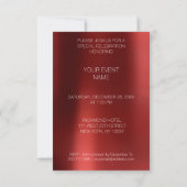 Invitation Minimalisme Fashion Event Glam Red Wine Rubin (Dos)