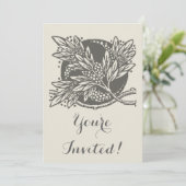 Invitation minimalisme floral Art nouveau (Debout devant)