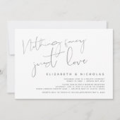 Invitation Minimalisme Gris foncé, Mariage Fuite de noces (Devant)