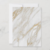 Invitation Minimalisme Gris Or Blanc Marbre Anniversaire (Dos)