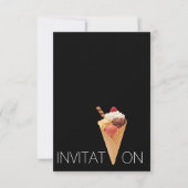 Invitation Minimalisme Italien Gelato Glace Party (Devant)