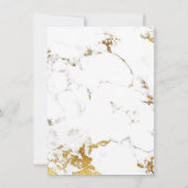 Invitation Minimalisme Marbre de Carrare blanc Anniversaire O (Dos)