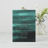 Invitation Minimalisme Ombre Sarcelle Vert Tropical Profond A (Debout devant)