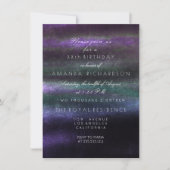 Invitation Minimalisme Ombre Turquoise Violet Marine Vert Tro (Devant)
