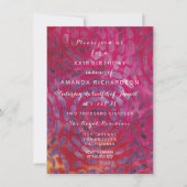 Invitation Minimalisme Red Candy Batik Tropical Rose Annivers (Devant)