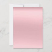 Invitation Minimalisme Rose Rose Poudre Anniversaire (Dos)