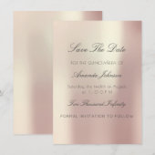 Invitation Minimalisme Rose Rose QUINCEAÑERA Enregistrer La D (Devant / Derrière)