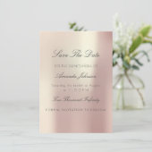 Invitation Minimalisme Rose Rose QUINCEAÑERA Enregistrer La D (Debout devant)