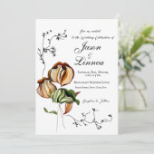 Invitation Minimalisme Vintage linéaire Boho rustique (Debout devant)