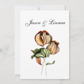 Invitation Minimalisme Vintage linéaire Boho rustique (Dos)