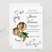 Invitation Minimalisme Vintage linéaire Boho rustique (Devant / Derrière)