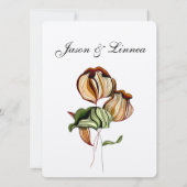 Invitation Minimalisme Vintage linéaire Boho rustique (Dos)