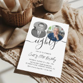 Invitation Minimalist 80th Birthday Party 2 Photo