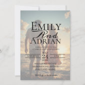 Invitation Minimalist Beach Destination Photo Wedding (Devant)