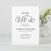 Invitation Minimalist Before We Do Rehearsal Dinner (Debout devant)