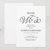 Invitation Minimalist Before We Do Rehearsal Dinner (Devant / Derrière)
