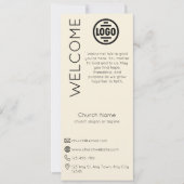 Invitation Minimalist Beige Church Connection Card (Devant)