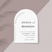 Invitation minimalist black and white calligraphy