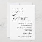 Invitation Minimalist Black and White Elegant (Devant)