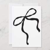 Invitation Minimalist Black Bow Baby Shower Brunch (Dos)