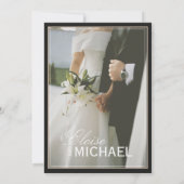 Invitation Minimalist Black Tie Formal Photo Wedding (Dos)