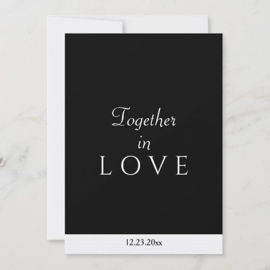 Invitation Minimalist Black White Monogram (Dos)