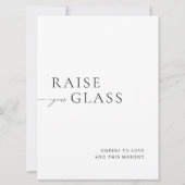 Invitation Minimalist Black & White Wedding Bar Sign (Devant)