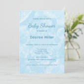 Invitation Minimalist Blue Balloons Boy Baby Shower (Debout devant)