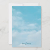 Invitation Minimalist Blue Sky Just Love Casual  (Dos)