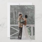 Invitation Minimalist Blue WildFlower Rustic Wedding (Dos)