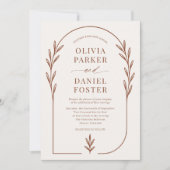 Invitation Minimalist Boho Arch Wedding (Devant)