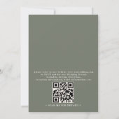 Invitation Minimalist Boho Floral Sage Modern QR Code Wedding (Dos)