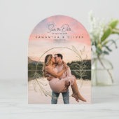 Invitation Minimalist Boho Photo Save the Date (Debout devant)