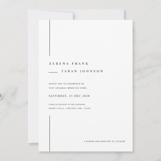 Invitation Minimalist Boho Photo Wedding (Dos)