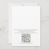 Invitation Minimalist Boho Sage Floral Modern QR Code Wedding (Dos)