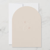 Invitation Minimalist Boho Sand Copper Script Wedding (Dos)
