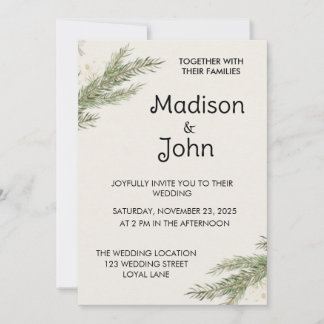 Invitation Minimalist Botanical Personalized Wedding