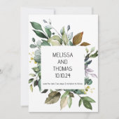 Invitation Minimalist Botanical Save The Date Announcement (Devant)