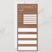Invitation Minimalist Brown Church Connection Card (Dos)