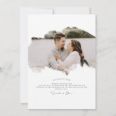 Invitation Minimalist Brush Stroke Photo Frame Save the Date (Dos)