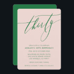 Invitation MINIMALIST Calligraphie chic 30ème parti blush gre<br><div class="desc">par kat massard / WWW.SIMPLYSWEETPAPERIE.COM Aimez le design,  mais aimeriez voir quelques changements - un autre jeu de couleurs,  un produit,  ajouter une photo ou adapté pour une autre occasion - pas de souci contactez-moi,  kat@simplysweetPAPERIE.com Je suis heureux de vous aider!</div>