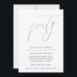 Invitation MINIMALIST Calligraphie chic 40e anniversaire arge<br><div class="desc">par kat massard / WWW.SIMPLYSWEETPAPERIE.COM Aimez le design,  mais aimeriez voir quelques changements - un autre jeu de couleurs,  un produit,  ajouter une photo ou adapté pour une autre occasion - pas de souci contactez-moi,  kat@simplysweetPAPERIE.com Je suis heureux de vous aider!</div>