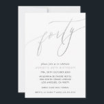 Invitation MINIMALIST Calligraphie chic 40e anniversaire arge<br><div class="desc">par kat massard / WWW.SIMPLYSWEETPAPERIE.COM Aimez le design,  mais aimeriez voir quelques changements - un autre jeu de couleurs,  un produit,  ajouter une photo ou adapté pour une autre occasion - pas de souci contactez-moi,  kat@simplysweetPAPERIE.com Je suis heureux de vous aider!</div>