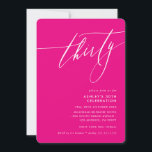 Invitation MINIMALIST Calligraphie élégante 30ème fête rose c<br><div class="desc">par kat massard / WWW.SIMPLYSWEETPAPERIE.COM Aimez le design,  mais aimeriez voir quelques changements - un autre jeu de couleurs,  un produit,  ajouter une photo ou adapté pour une autre occasion - pas de souci contactez-moi,  kat@simplysweetPAPERIE.com Je suis heureux de vous aider!</div>