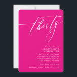 Invitation MINIMALIST Calligraphie élégante 30ème fête rose c<br><div class="desc">par kat massard / WWW.SIMPLYSWEETPAPERIE.COM Aimez le design,  mais aimeriez voir quelques changements - un autre jeu de couleurs,  un produit,  ajouter une photo ou adapté pour une autre occasion - pas de souci contactez-moi,  kat@simplysweetPAPERIE.com Je suis heureux de vous aider!</div>