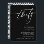 Invitation MINIMALIST Calligraphie élégante 30ème partie noir<br><div class="desc">par kat massard / WWW.SIMPLYSWEETPAPERIE.COM Aimez le design,  mais aimeriez voir quelques changements - un autre jeu de couleurs,  un produit,  ajouter une photo ou adapté pour une autre occasion - pas de souci contactez-moi,  kat@simplysweetPAPERIE.com Je suis heureux de vous aider!</div>
