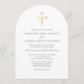 Invitation Minimalist Catholic Mass Wedding (Devant)