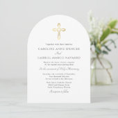 Invitation Minimalist Catholic Mass Wedding (Debout devant)