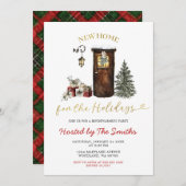Invitation Minimalist Christmas Holiday New Home Housewarming (Devant / Derrière)